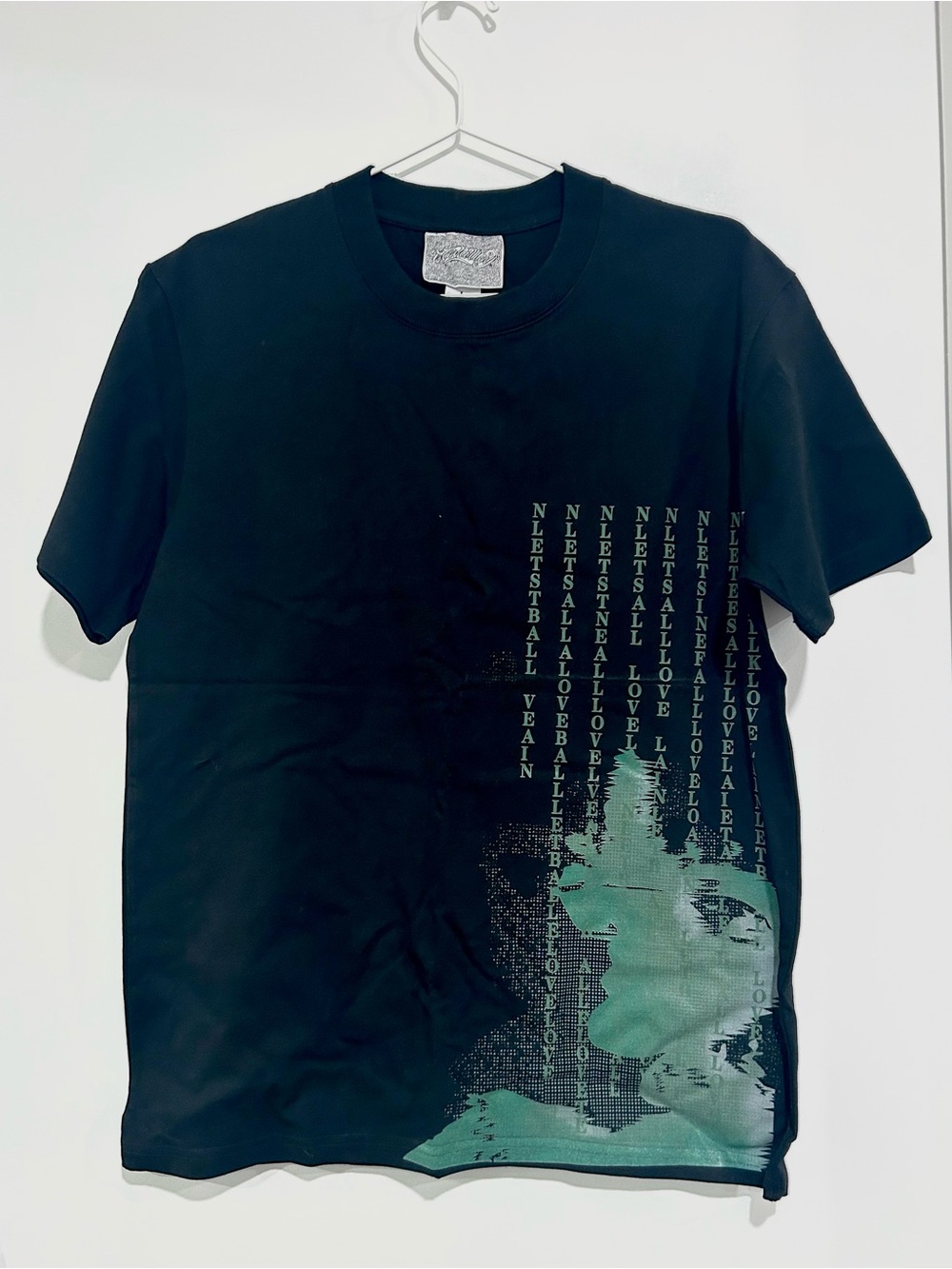 Serial Experiments Lain Graphic Tee with Green Print Oversized